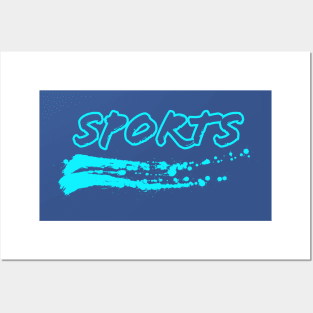 Sports text with splash Posters and Art